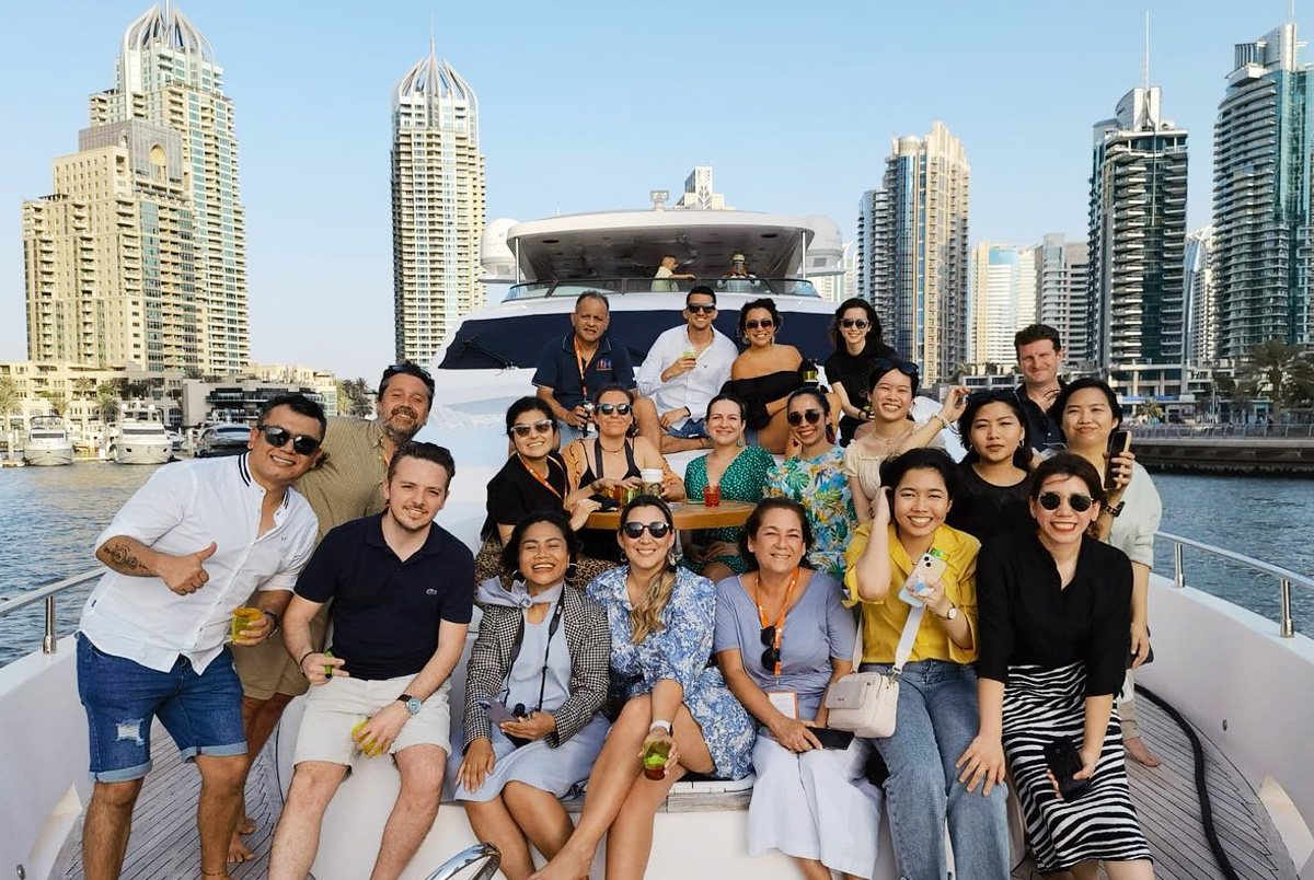 ES Dubai Staff on Yacht